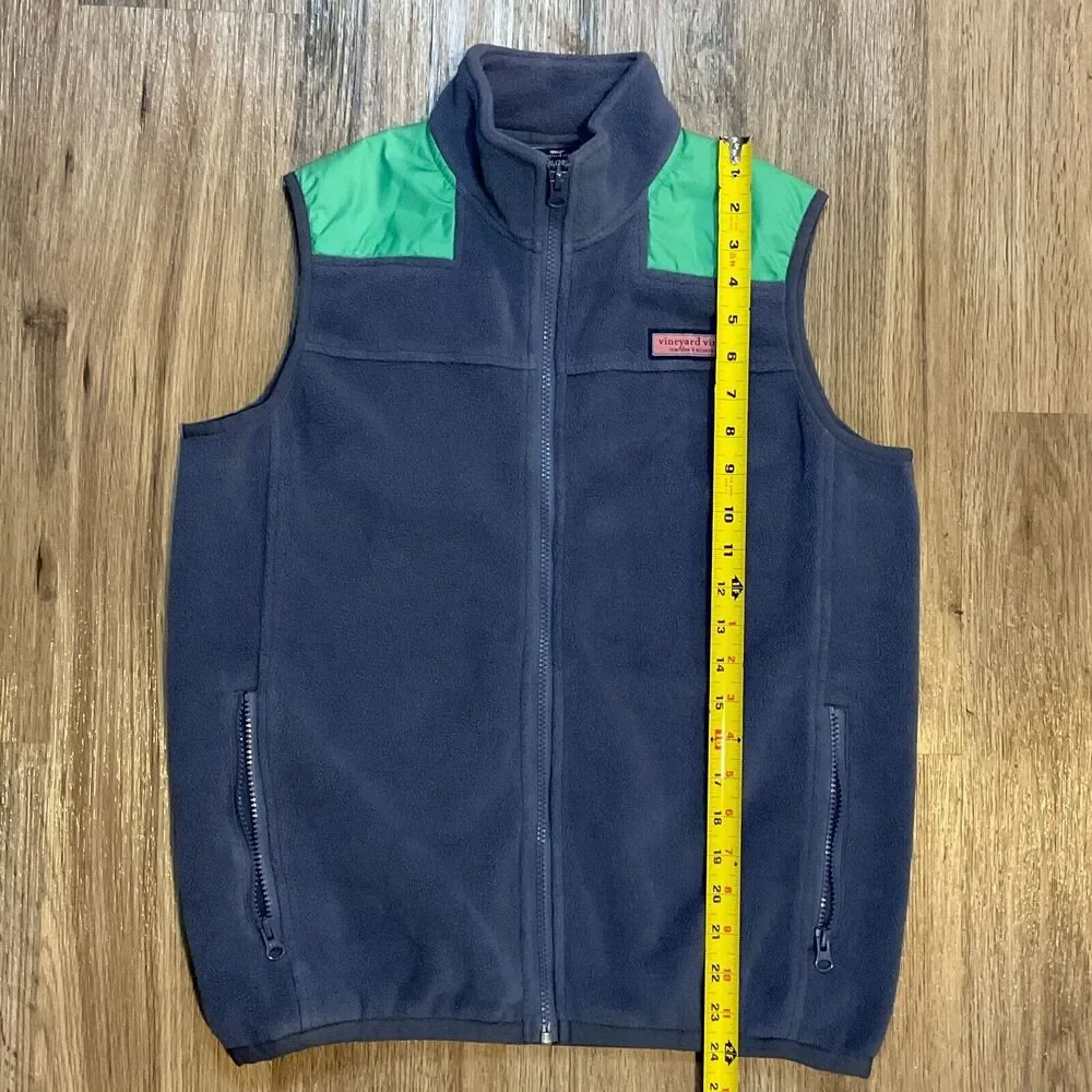 Vineyard Vines Fleece Vest Slate Blue Green Size XL 20 Kids‎ Boys Jacket Outdoor
